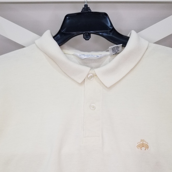 Brooks Brothers Logo Yellow Polo Shirt Large - Picture 5 of 8